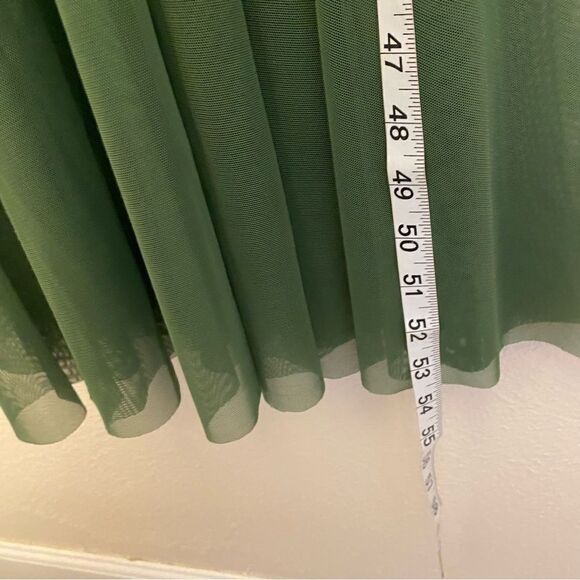 Green Maxi Skirt Dress dance costume leotard shirt sleeve modest -adult SA - Picture 6 of 12